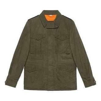Gucci Short Street Style Plain Blazers Jackets Olive Green 475041-XD714-3017