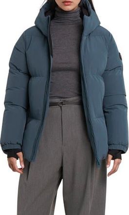 Noize Stacy Water Resistant Hooded Puffer Jacket in Acier at Nordstrom Rack, Size X-Small Regular