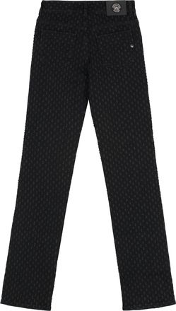 Versace Jeans Couture Womens High-Rise Slim-Fit Jeans Black Cotton Skinny