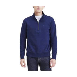 Dockers Hoodies & sweatvesten, Heren, Blauw, XL, Katoen, Regular Fit Quarter-Zip Fleece