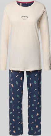 Happyshorts Happy Shorts Pyjama mit Rundhalsausschnitt Modell XMAS in Stein, Größe XXL