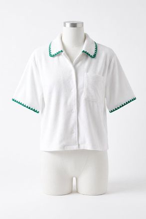 Z Supply Miles Loop Terry Shirt In White