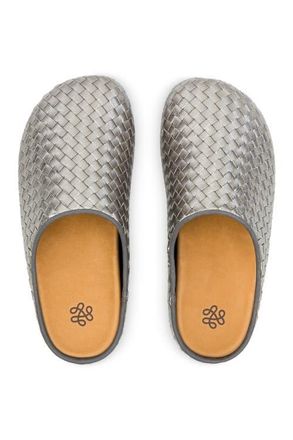 The Sak Bolinas Leather Woven Clog in Pyrite Woven at Nordstrom, Size 10