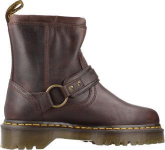 Dr. Martens Enkellaarzen met Anistone-harnas - Dames - Enkellaarsjes - Bruin - 41 EU - Schoenen