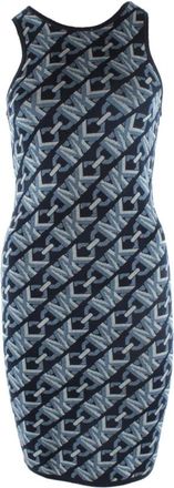 Michael Kors Jacquard Logo Strap Dress - Dames - Korte kleedjes - Veelkleurig - XS - Polyester - Kleedjes