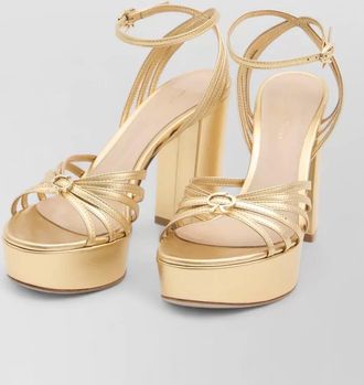 Gianvito Rossi rita block heel leather platform sandals
