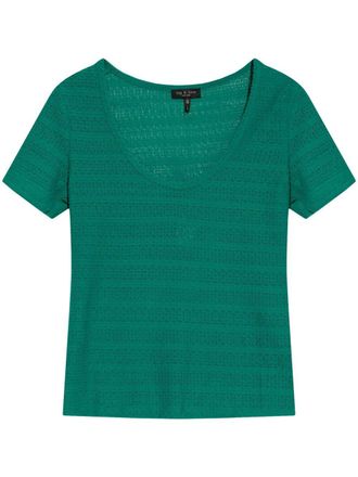 Rag & Bone Julia T-shirt - women - Polyester/Spandex/Elastane - S - Green
