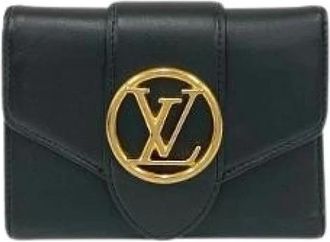 Louis Vuitton Pre-owned Leren Portemonnee - Dames - Vintage Accessoires - Zwart - ONE Size - Leer - Vintage