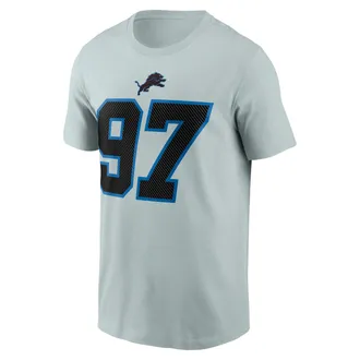 Nike Aidan Hutchinson Detroit Lions Rivalries Collection Nike Mens NFL T-Shirt in Grey | N19907R9JF-EG7