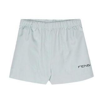 Fendi Techno Fabric Shorts - female - Fendi - Short Shorts - Blue - XS - Shorts