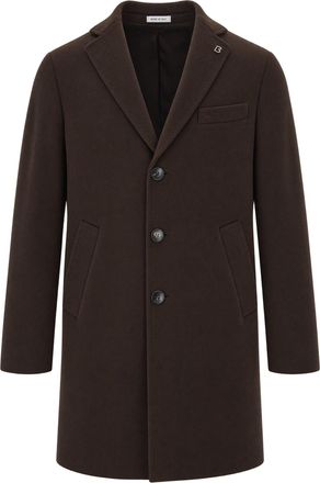Breras Milano Dark Brown Wool-Blend Coat