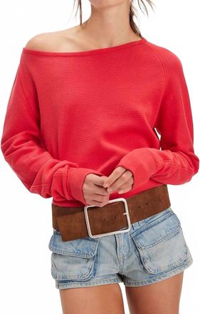 Free People Jess Long Sleeve Shirt In Salsa