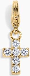 Electric Picks Cross Charm in Gold at Nordstrom