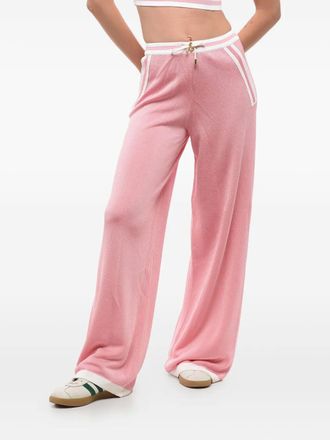 Balmain side-stripe elastic-waistband trousers - Pink