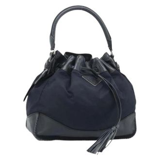 Prada Pre-owned Bucket Bags, female, Black, Size: ONE SIZE Pre-owned Vintage Nylon Bucket Bag