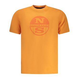North Sails T-Shirts, male, Orange, Size: 3XL Short-sleeved T-shirt