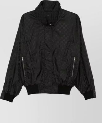 Gucci gg nylon jacket high neck buttons