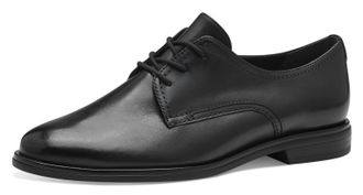 Tamaris Schn&uuml;rschuh TAMARIS Melika, Damen, Gr. 37, schwarz, Leder, unifarben, Schuhe Schn&uuml;rschuh, im klassischen Design, Freizeitschuh, Halbschuh, Schn&uuml;rschuh