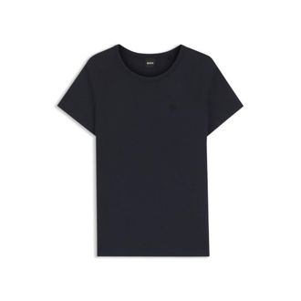 BOSS Slim-fit T-shirt in a cotton-silk blend with an embroidered logo