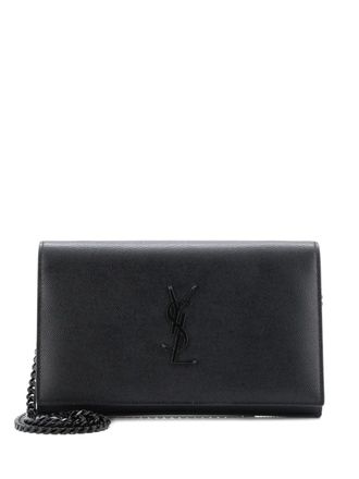 Saint Laurent Classic Monogram Wallet on Chain Leather crossbody bag - Nero