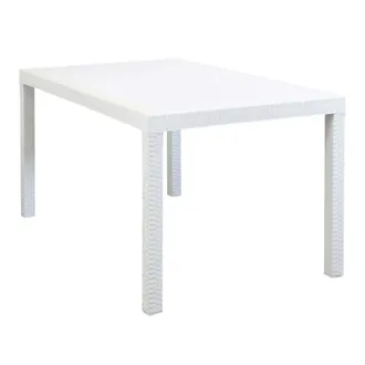 Milani Home Caligola - Set Tavolo In Alluminio E Teak Cm 150 X 90 X 74 H Con 4 Sedie Alma