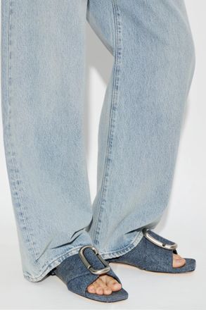 Marc Jacobs Denim Slides With An Applique, Womens, Blue