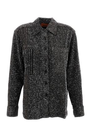 Missoni Caperdoni Textured Sequin Long-Sleeve Shirt
