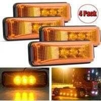 OEM Adecuado Para Un Juego De 4 Luces De Estacionamiento Delanteras, 3,9 Pulgadas De Di&aacute;metro, 3 Luces Led &Aacute;mbar, Impermeable, Montaje En Superficie, Apto