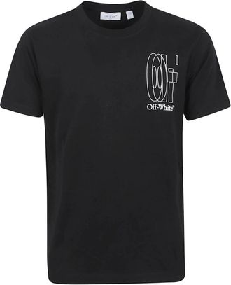 Off-white T-shirt Slim Outline Double Arrow - Heren - T-shirts - Zwart - L - Tops