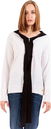 Love Moschino Witte Wollen Trui met Lange Mouwen - Dames - Vesten - Wit - S - Wol - Truien & Vesten