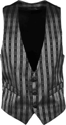 Alessandro Dell'Acqua Black/Grey Polyester Acetate Vest