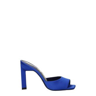 The Attico Blue Satin Stiletto Heel Womens Sandals