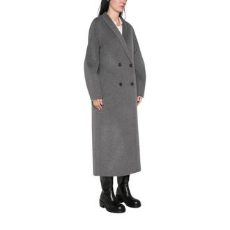 Lisa Yang Dames, Mantels, Grijs, Maat: XS Wol