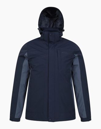 Mountain Warehouse Mens Mountain Warehouse Mens Thunderstorm 3 in 1 Waterproof Jacket - Navy - Size: Regular/34