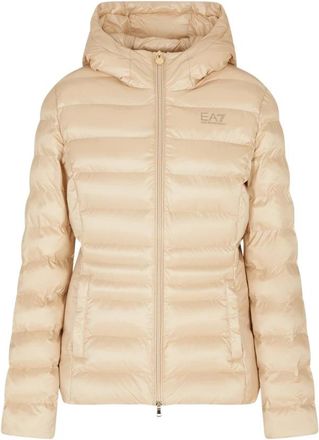 Emporio Armani Stijlvolle Jassen Collectie - Dames - Winterjassen - Beige - XS - Jassen