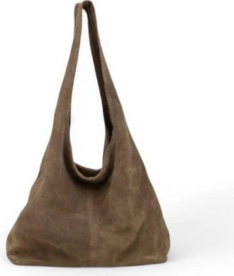 DSTRCT suede schoudertas Portland Road taupe