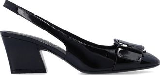 Ferragamo Ladies Briget 55 Gancini Slingback Pumps In Black, Size 6 C
