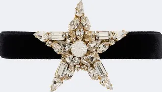 Dolce & Gabbana Star embellished velvet choker