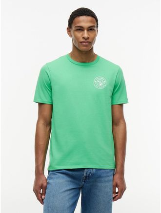 Tommy Hilfiger Mens Palm Tree Logo T-Shirt - Green - XXXL