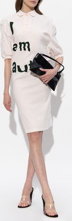 Issey Miyake Polo Dress With Print, Womens, Pink