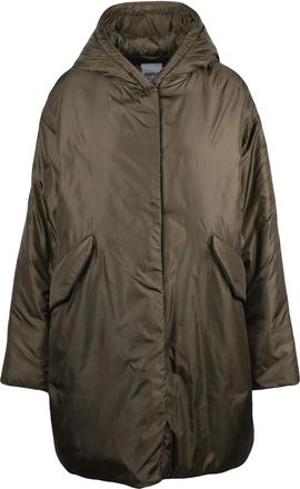 Aspesi Green Polyamide Zip Padded American Parka