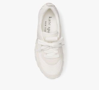 Kate Spade New York Womens K As In Kate Sneakers in White, Size 36.5 | Mesh