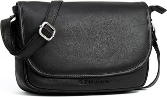 STILORD Avis Womens Small Leather Handbag Mini Vintage Purse Crossover Bags for Women Ladies Shoulder Bag for Work Travel Festival, Colour:black