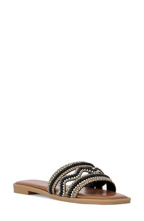 Azalea Wang Wen Slide Sandal in Black at Nordstrom, Size 10