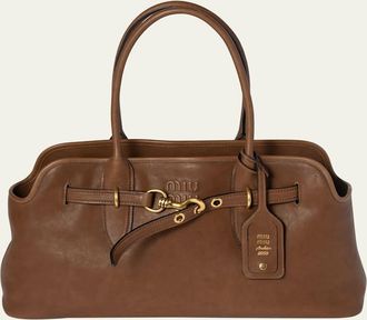 Miu Miu Aventure Lambskin Leather Shoulder Bag