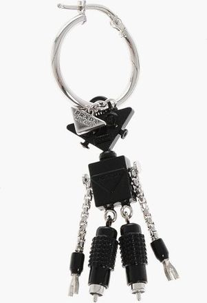 Prada Silver ROBOT Single Earring size Unica