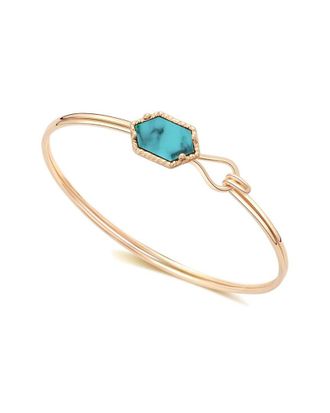 Liv Oliver 18K Plated 2.25 Ct. Tw. Turquoise Bracelet