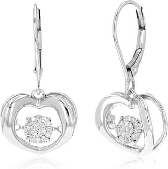 Vir Jewels 1/6 cttw 38 Stones Round Lab Grown Diamond Dangle Earrings.925 Sterling Silver Prong Set 1 Inch