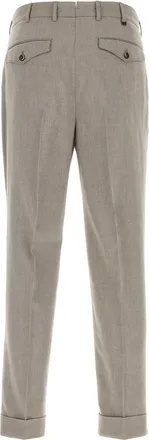 Pantaloni Torino Mens Dove Grey Cotton Blend Pant Beige Exterior: Virgin Wool Pantaloni Trousers