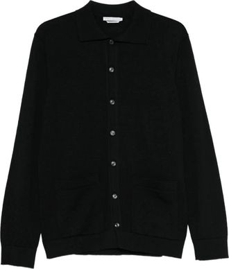 Daniele Alessandrini Truien & Vesten, Heren, Zwart, M, Cardigan met Kraag